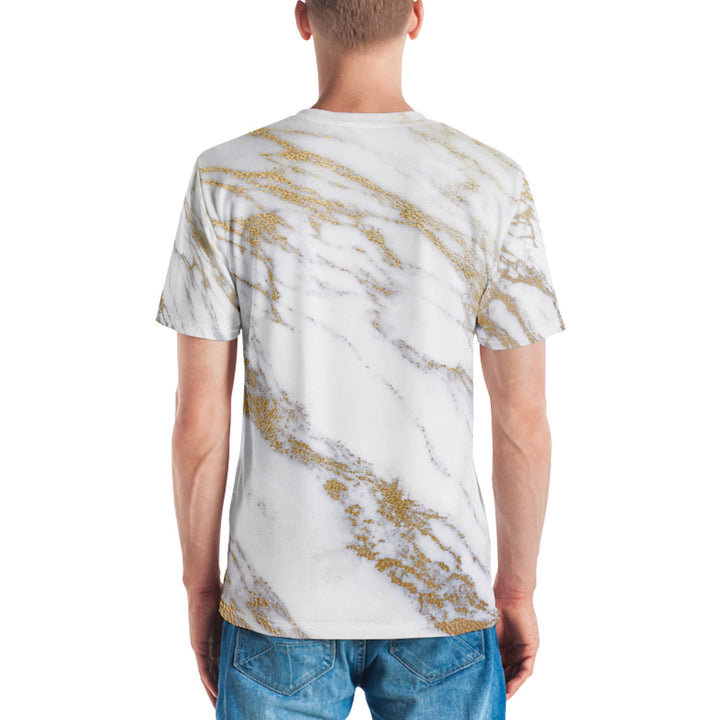 White gold marbl Men's t-shirt - Fashion Crook