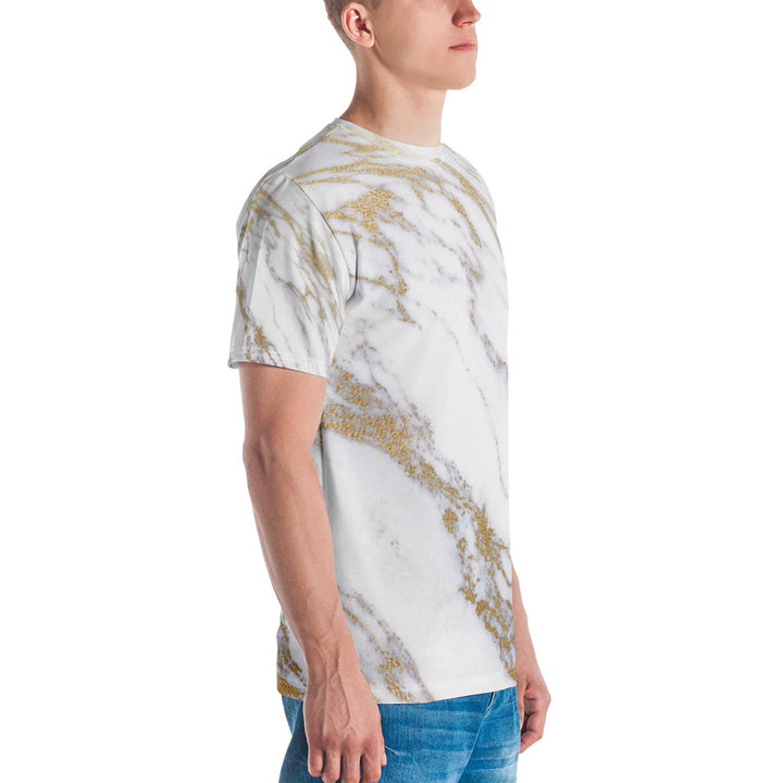 White gold marbl Men's t-shirt - Fashion Crook