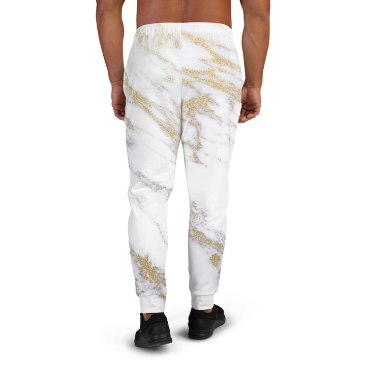 White gold marble Men's Joggers - Fashion Crook