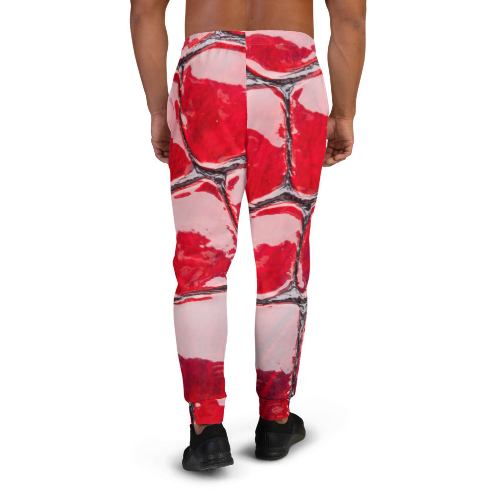 Red artificial leather Men's Joggers - Fashion Crook