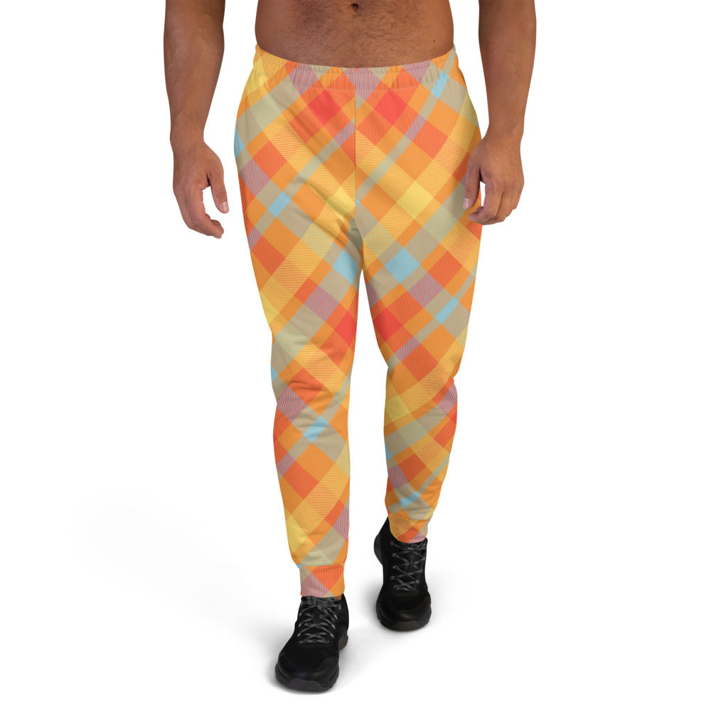 Tartan Pattern Seamless  Men's Joggers - Fashion Crook