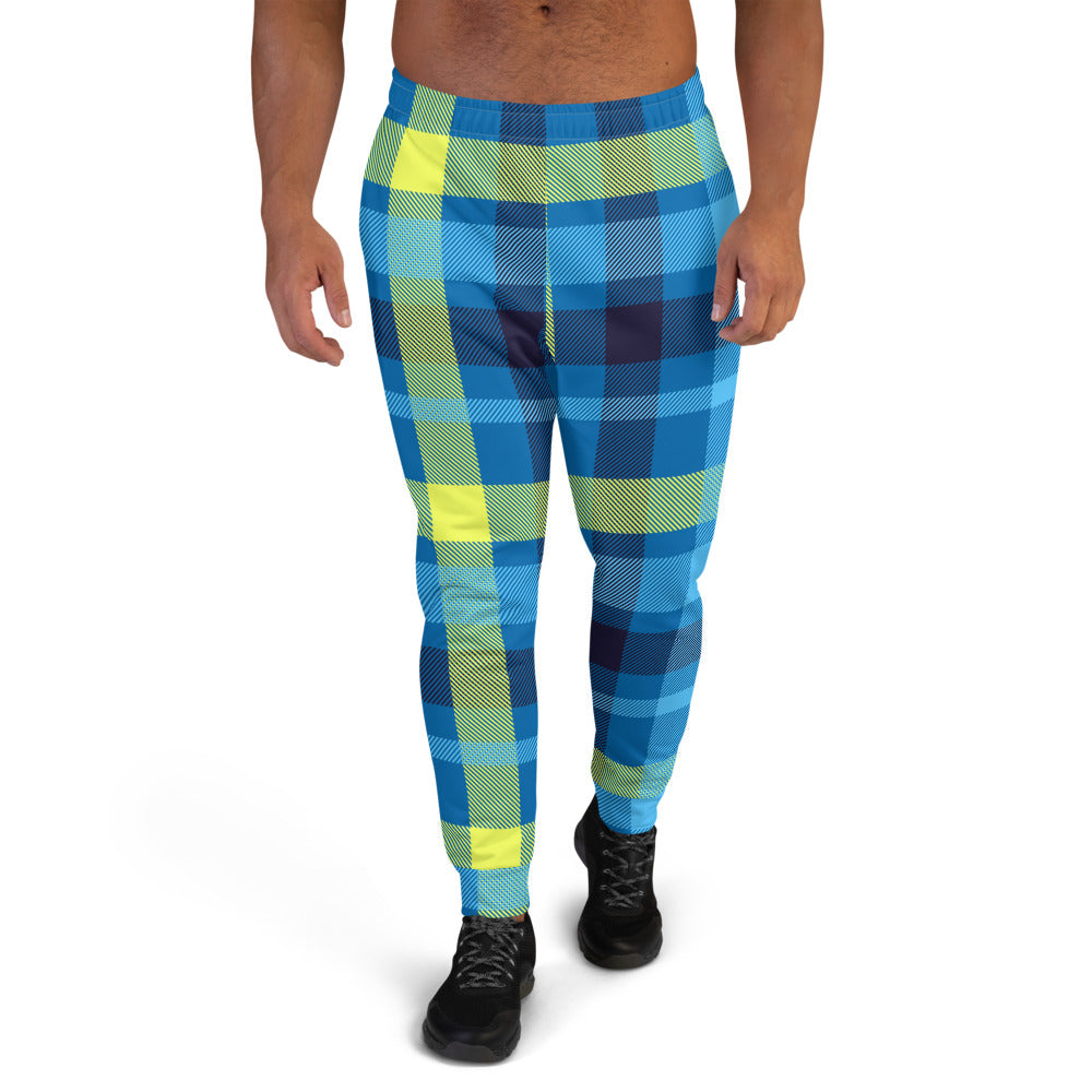 Seamless Tartan Pattern Men's Joggers - Fashion Crook