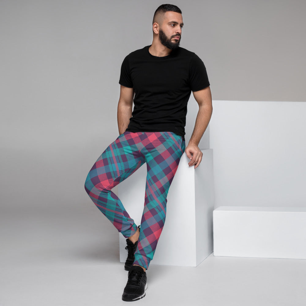 Pattern Tartan Seamless Men's Joggers - Fashion Crook