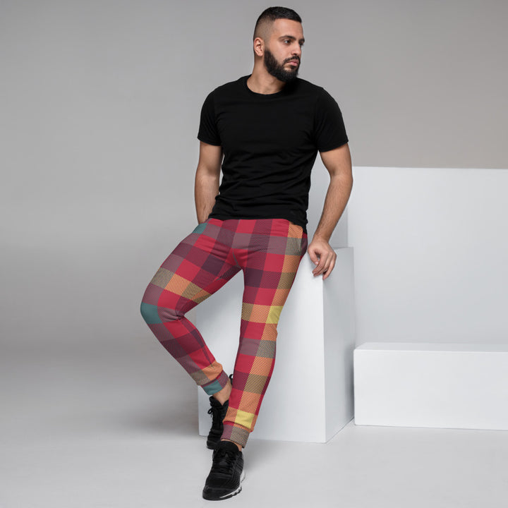 Seamless Pattern Tartan Men's Joggers - Fashion Crook