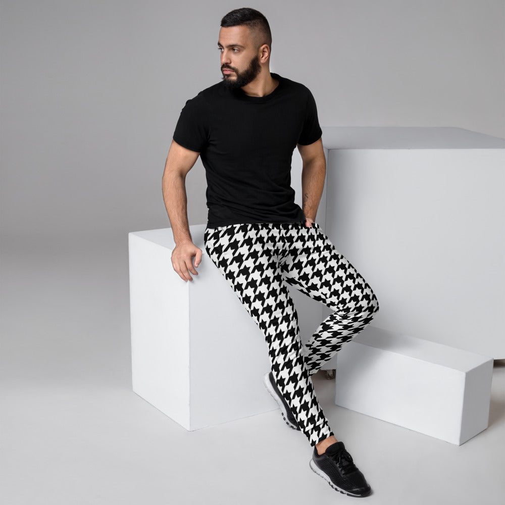 plaid bw Men's Joggers - Fashion Crook