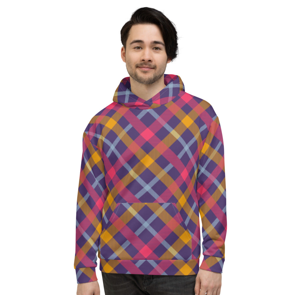 Tartan  Seamless Unisex Hoodie - Fashion Crook