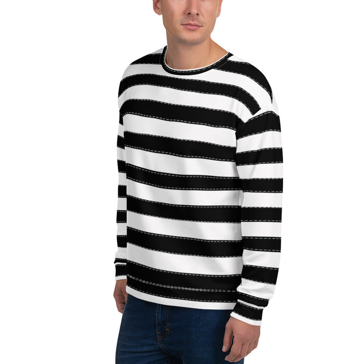 PRISON STRIPES AND STITCHES Unisex Sweatshirt - Fashion Crook