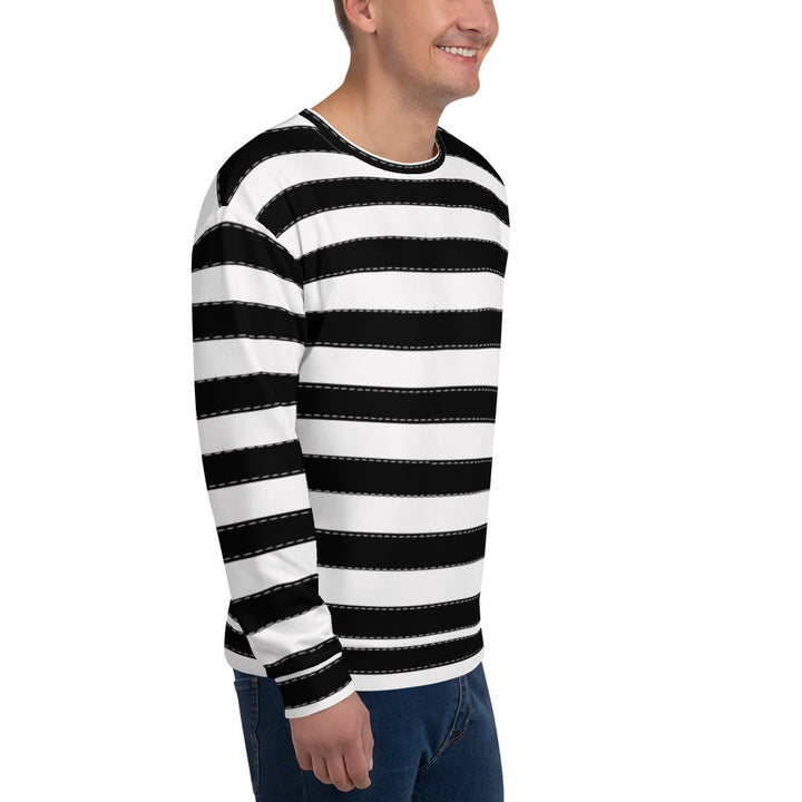 PRISON STRIPES AND STITCHES Unisex Sweatshirt - Fashion Crook