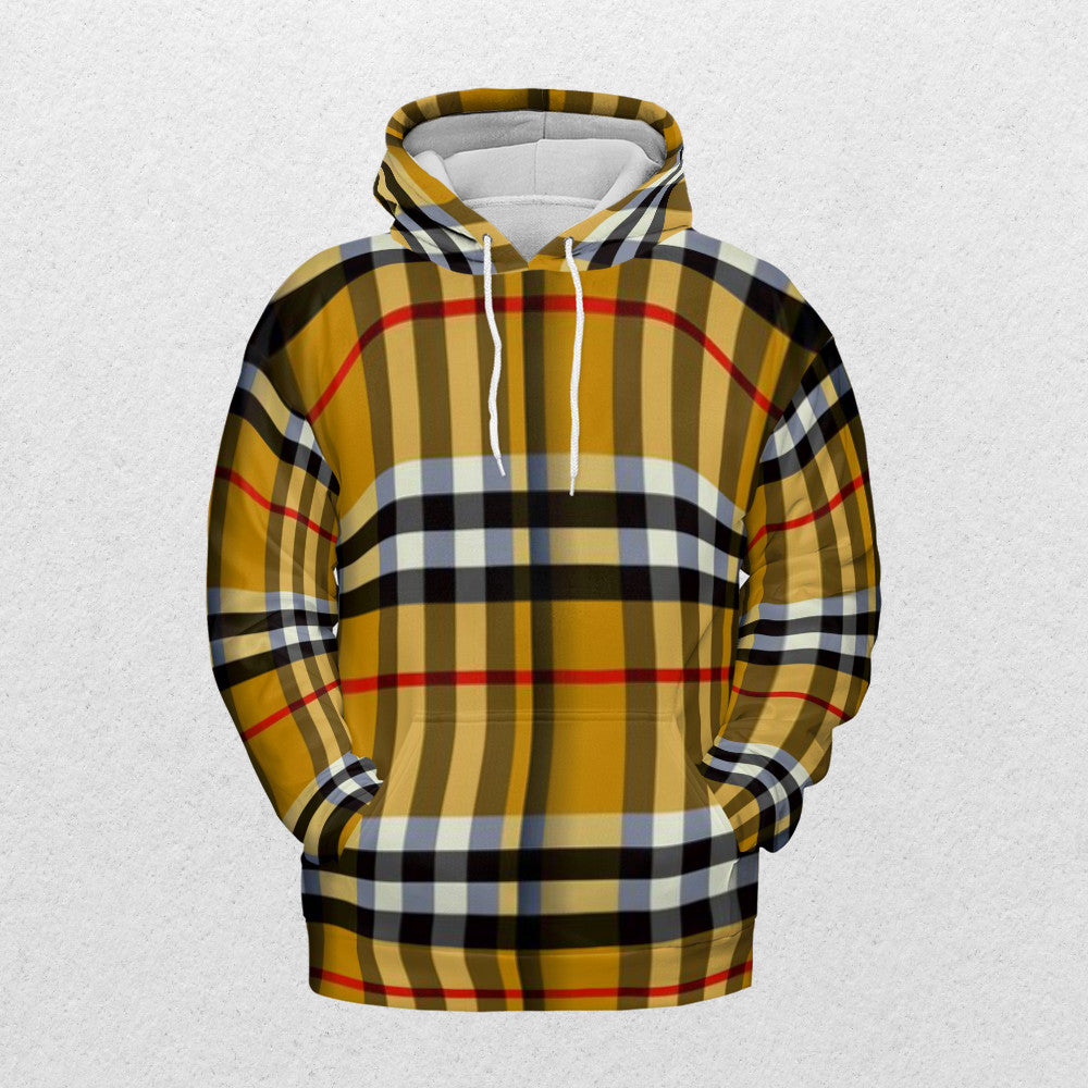 Tartan Seamless Pattern  AOP Hoodie - Fashion Crook