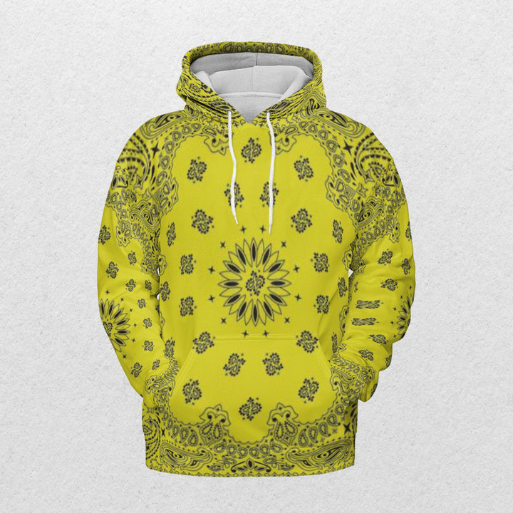 BANDANA-YELLOW  AOP Hoodie - Fashion Crook