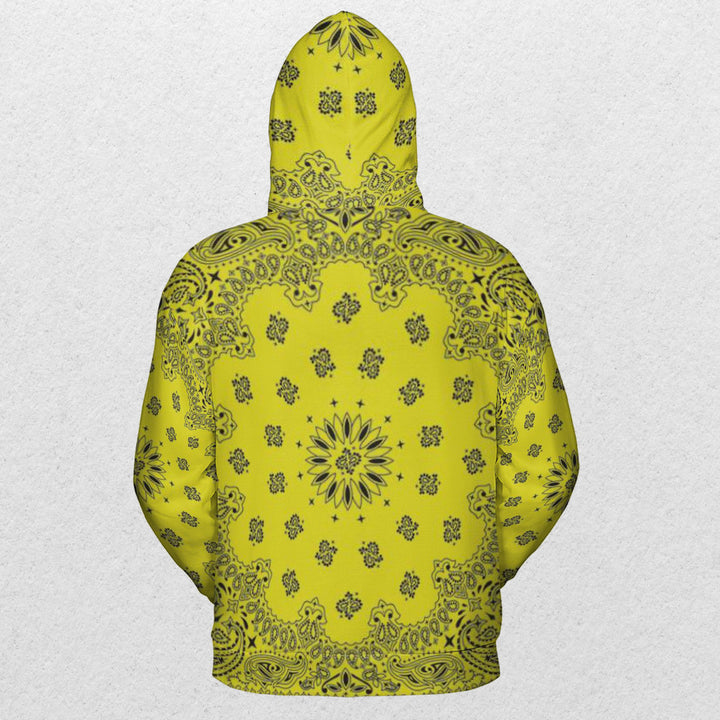 BANDANA-YELLOW  AOP Hoodie - Fashion Crook