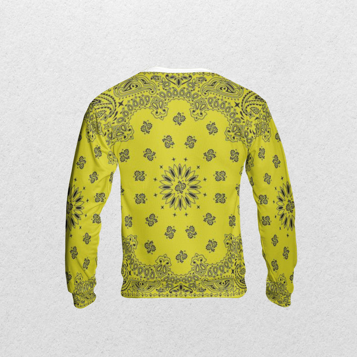 BANDANA YELLOW  AOP Sweatshirt - Fashion Crook