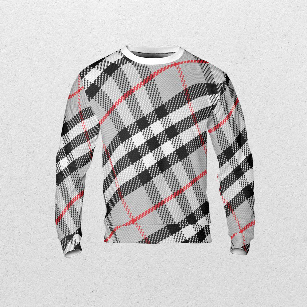 Tartan AOP Sweatshirt - Fashion Crook