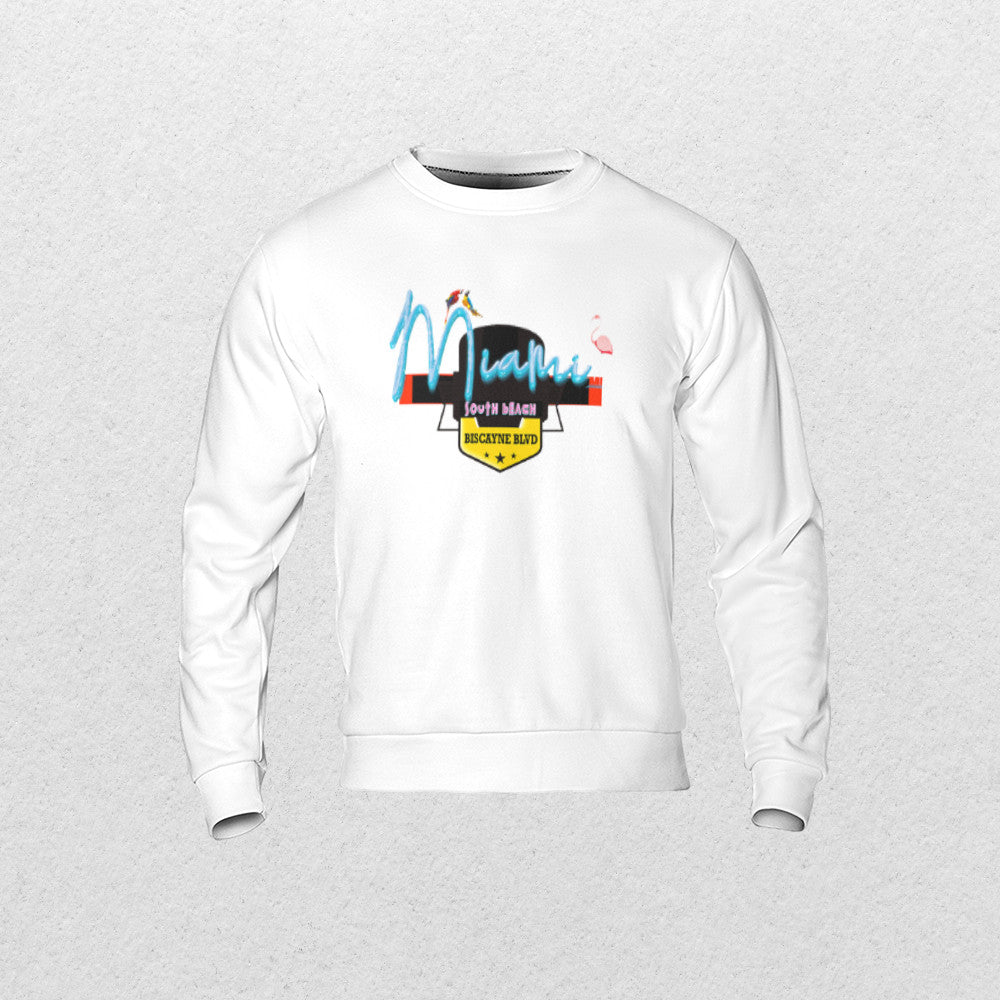 MIAMI FLAMINGO  LOGO AOP Sweatshirt - Fashion Crook