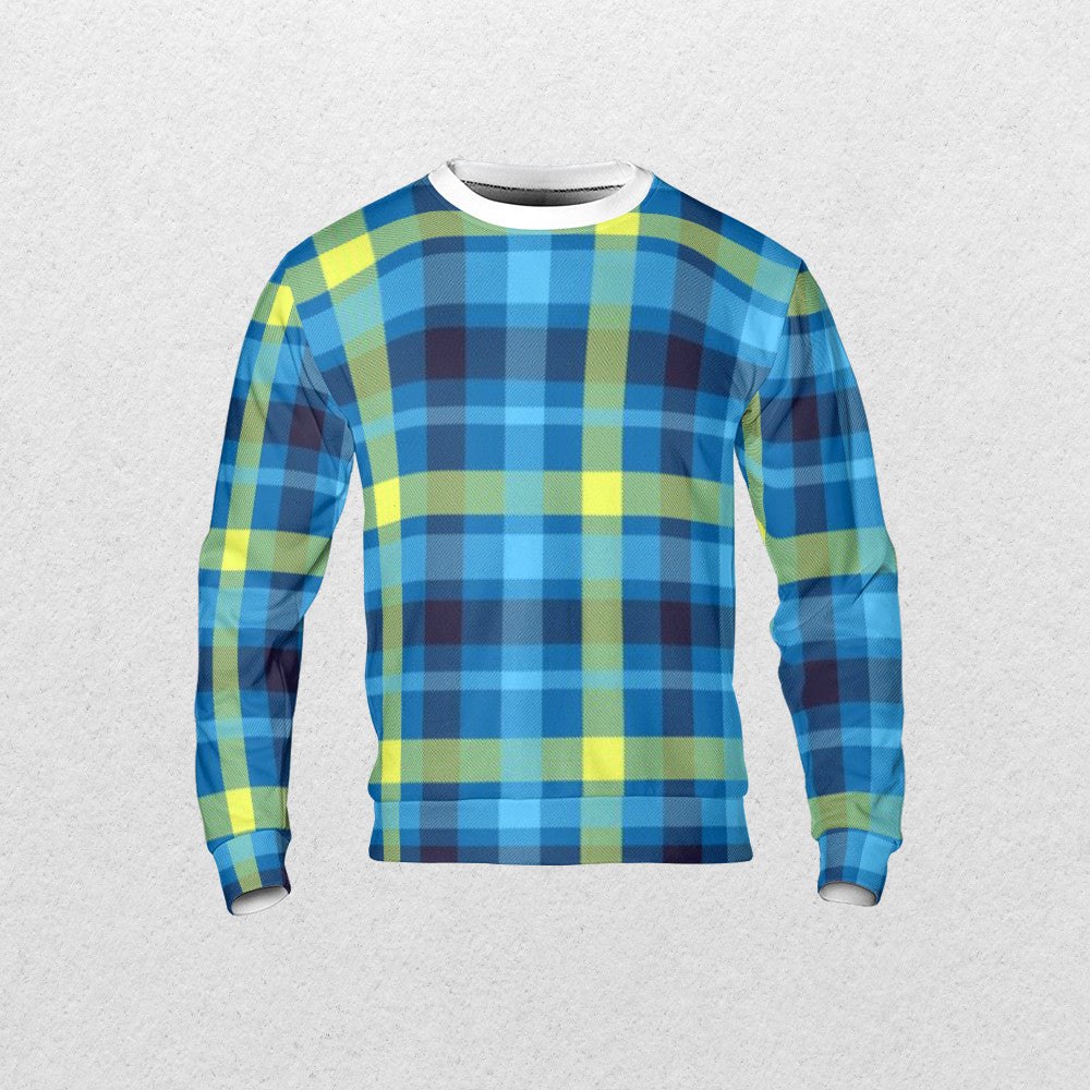 Tartan Seamless Pattern AOP Sweatshirt - Fashion Crook