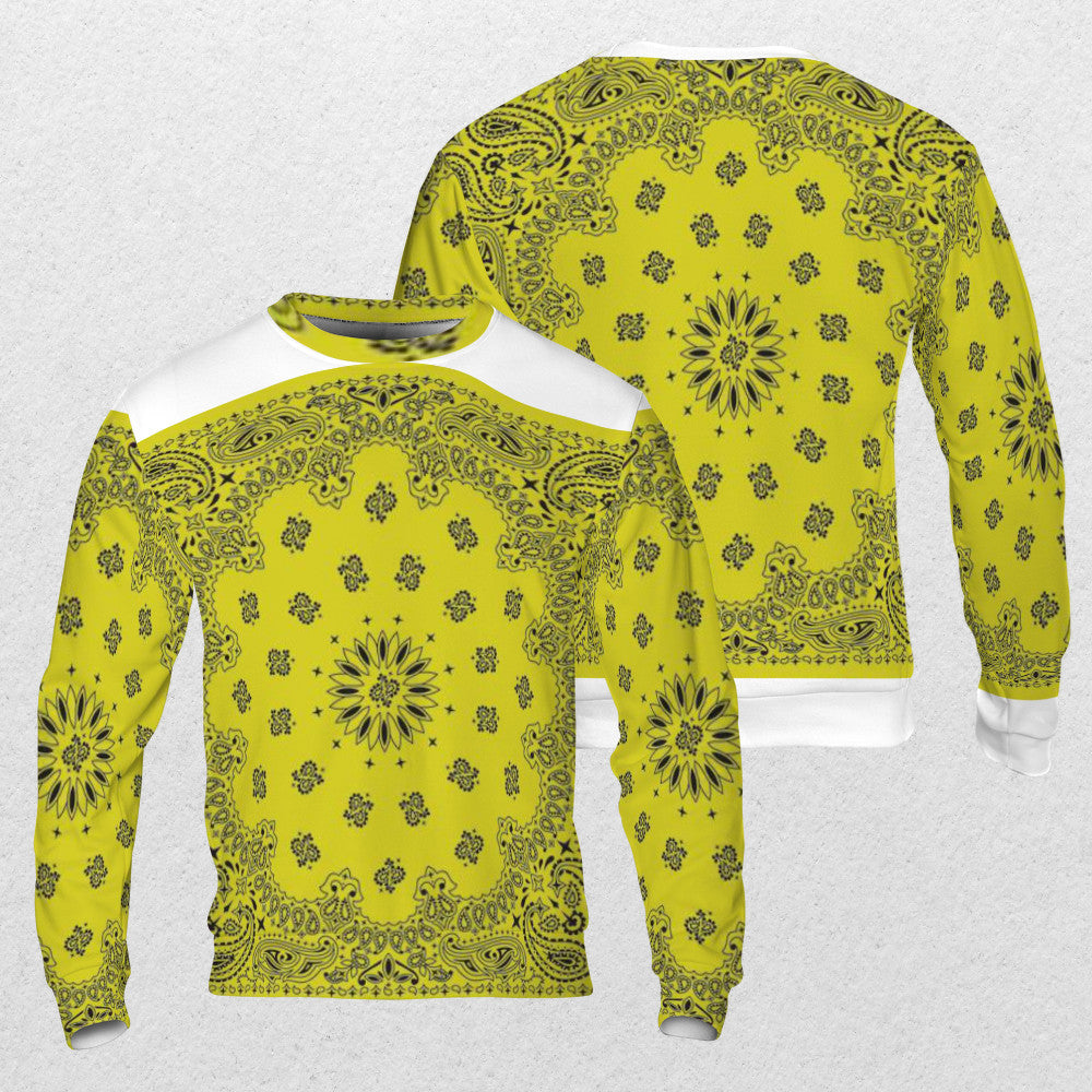 BANDANA YELLOW  AOP Sweatshirt - Fashion Crook