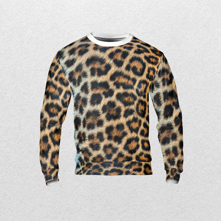 Real skin texture of leopard 56GKTZX AOP Sweatshirt - Fashion Crook