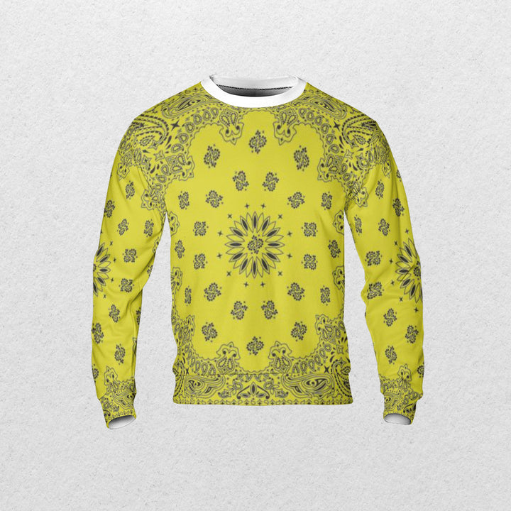 BANDANA YELLOW  AOP Sweatshirt - Fashion Crook