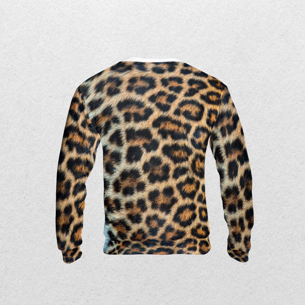 Real skin texture of leopard 56GKTZX AOP Sweatshirt - Fashion Crook