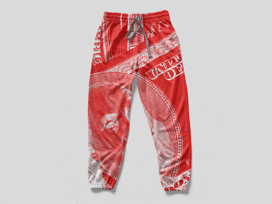 Red currency Joggers - Fashion Crook