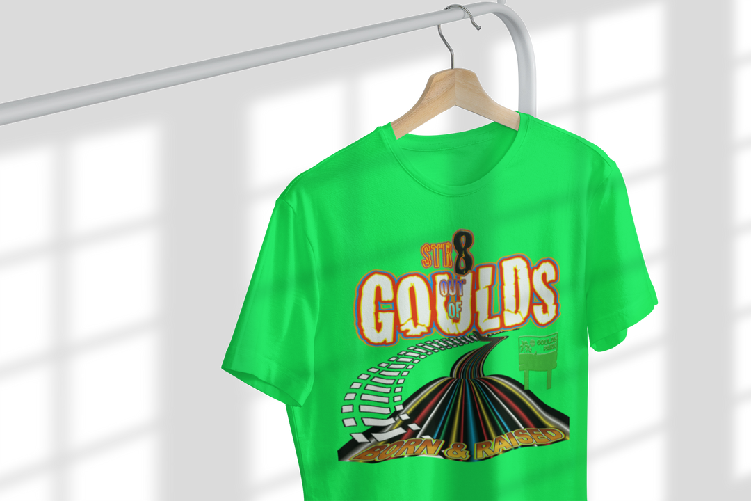 Str8 Outta Goulds Ladies short sleeve round neck shirt - Fashion Crook